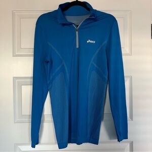 ASICS Running Half Zip Long Sleeve Top Pullover Blue Women's Small 2026-1e3
